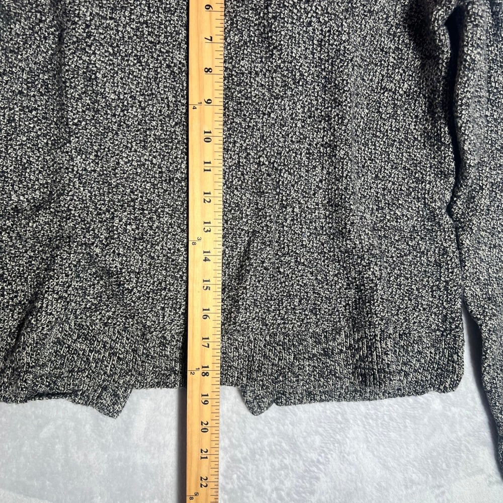 Madewell Womens XS Gray Sweater Marled Knit Split Back Oversized Pullover - Picture 7 of 7